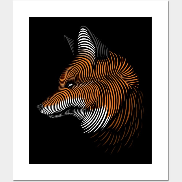 Fox lines Wall Art by albertocubatas